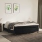 vidaXL Boxspringbett mit Matratze Schwarz 160x200 cm Samt vidaXL Boxspringbett mit Matratze Schwarz 160x200 cm Samt