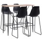 vidaXL 5-tlg. Bar-Set Kunststoff Schwarz vidaXL 5-tlg. Bar-Set Kunststoff Schwarz