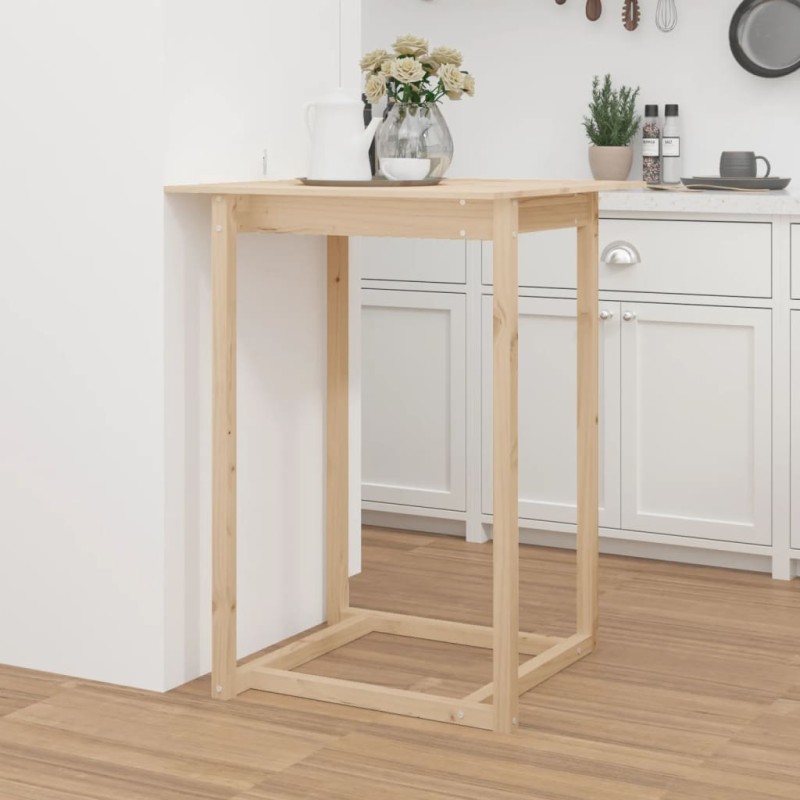 vidaXL Bartisch 80x80x110 cm Massivholz Kiefer vidaXL Bartisch 80x80x110 cm Massivholz Kiefer
