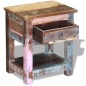 vidaXL Beistelltisch mit 1 Schublade Altholz Massiv 43x33x51 cm vidaXL Beistelltisch mit 1 Schublade Altholz Massiv 43x33x51 cm