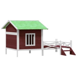 vidaXL Hundehütte Mokka 159x120x88,5 cm Massivholz Kiefer