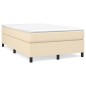 vidaXL Boxspringbett mit Matratze Creme 120x200 cm Stoff vidaXL Boxspringbett mit Matratze Creme 120x200 cm Stoff
