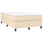 vidaXL Boxspringbett mit Matratze Creme 120x200 cm Stoff vidaXL Boxspringbett mit Matratze Creme 120x200 cm Stoff