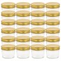 vidaXL Marmeladengläser mit goldenen Deckeln 24 Stk. 110 ml vidaXL Marmeladengläser mit goldenen Deckeln 24 Stk. 110 ml