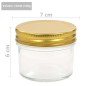 vidaXL Marmeladengläser mit goldenen Deckeln 24 Stk. 110 ml vidaXL Marmeladengläser mit goldenen Deckeln 24 Stk. 110 ml