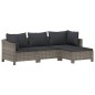 vidaXL 8-tlg. Garten-Lounge-Set mit Kissen Grau Poly Rattan vidaXL 8-tlg. Garten-Lounge-Set mit Kissen Grau Poly Rattan