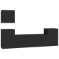 vidaXL 5-tlg. TV-Schrank-Set Schwarz Holzwerkstoff vidaXL 5-tlg. TV-Schrank-Set Schwarz Holzwerkstoff