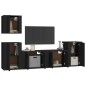 vidaXL 5-tlg. TV-Schrank-Set Schwarz Holzwerkstoff vidaXL 5-tlg. TV-Schrank-Set Schwarz Holzwerkstoff