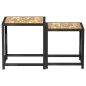 vidaXL Beistelltische 2 Stk. MDF Schwarz und Gelb vidaXL Beistelltische 2 Stk. MDF Schwarz und Gelb