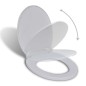 vidaXL Toilettensitz mit Absenkautomatik Weiß Oval vidaXL Toilettensitz mit Absenkautomatik Weiß Oval