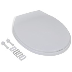 vidaXL Toilettensitz mit Absenkautomatik Weiß Oval