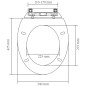 vidaXL Toilettensitz mit Absenkautomatik Weiß Oval vidaXL Toilettensitz mit Absenkautomatik Weiß Oval