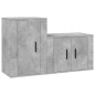 vidaXL 2-tlg. TV-Schrank-Set Betongrau Holzwerkstoff vidaXL 2-tlg. TV-Schrank-Set Betongrau Holzwerkstoff