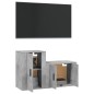 vidaXL 2-tlg. TV-Schrank-Set Betongrau Holzwerkstoff vidaXL 2-tlg. TV-Schrank-Set Betongrau Holzwerkstoff