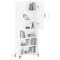 vidaXL Highboard Weiß 69,5x34x180 cm Holzwerkstoff vidaXL Highboard Weiß 69,5x34x180 cm Holzwerkstoff