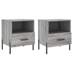 vidaXL Nachttische 2 Stk. Grau Sonoma 40x35x47,5 cm Holzwerkstoff