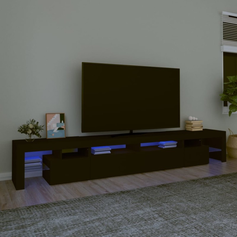 vidaXL TV-Schrank mit LED-Leuchten Schwarz 260x36,5x40 cm vidaXL TV-Schrank mit LED-Leuchten Schwarz 260x36,5x40 cm