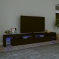 vidaXL TV-Schrank mit LED-Leuchten Schwarz 260x36,5x40 cm vidaXL TV-Schrank mit LED-Leuchten Schwarz 260x36,5x40 cm