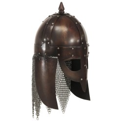 vidaXL Wikinger-Krieger-Helm Antik Replik für LARP Kupfern Stahl 