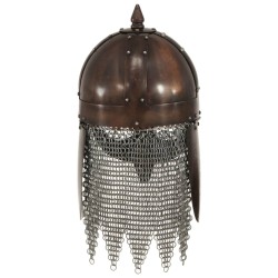 vidaXL Wikinger-Krieger-Helm Antik Replik für LARP Kupfern Stahl 