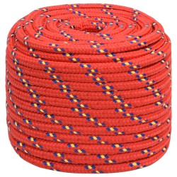 vidaXL Bootsseil Rot 16 mm 25 m Polypropylen