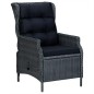 vidaXL 5-tlg. Garten-Essgruppe Dunkelgrau Poly Rattan vidaXL 5-tlg. Garten-Essgruppe Dunkelgrau Poly Rattan