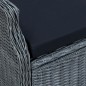 vidaXL 5-tlg. Garten-Essgruppe Dunkelgrau Poly Rattan vidaXL 5-tlg. Garten-Essgruppe Dunkelgrau Poly Rattan