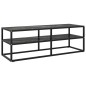 vidaXL TV-Schrank Schwarz mit Hartglas Marmor-Optik 120x40x40 cm vidaXL TV-Schrank Schwarz mit Hartglas Marmor-Optik 120x40x40 cm