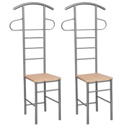 vidaXL Herrendiener Stühle 2 Stk. Metall