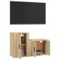 vidaXL 2-tlg. TV-Schrank-Set Sonoma-Eiche Holzwerkstoff vidaXL 2-tlg. TV-Schrank-Set Sonoma-Eiche Holzwerkstoff