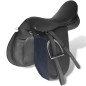 Pferdereiten Sattelset 16" echtes Leder schwarz 14 cm 5-in-1 Pferdereiten Sattelset 16" echtes Leder schwarz 14 cm 5-in-1