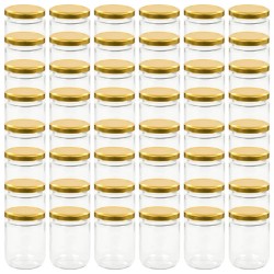 vidaXL Marmeladengläser mit Goldenem Deckel 48 Stk. 230 ml