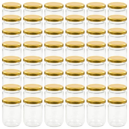 vidaXL Marmeladengläser mit Goldenem Deckel 48 Stk. 230 ml