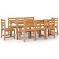 vidaXL 9-tlg. Garten-Essgruppe Massivholz Teak vidaXL 9-tlg. Garten-Essgruppe Massivholz Teak
