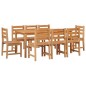 vidaXL 9-tlg. Garten-Essgruppe Massivholz Teak vidaXL 9-tlg. Garten-Essgruppe Massivholz Teak
