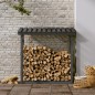 vidaXL Kaminholzregal Grau 108x64,5x110 cm Massivholz Kiefer vidaXL Kaminholzregal Grau 108x64,5x110 cm Massivholz Kiefer