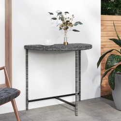 vidaXL Gartentisch Grau 80x50x75 cm Poly Rattan