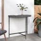vidaXL Gartentisch Grau 80x50x75 cm Poly Rattan vidaXL Gartentisch Grau 80x50x75 cm Poly Rattan