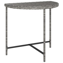 vidaXL Gartentisch Grau 80x50x75 cm Poly Rattan