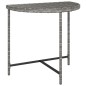 vidaXL Gartentisch Grau 80x50x75 cm Poly Rattan vidaXL Gartentisch Grau 80x50x75 cm Poly Rattan