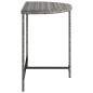 vidaXL Gartentisch Grau 80x50x75 cm Poly Rattan vidaXL Gartentisch Grau 80x50x75 cm Poly Rattan