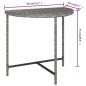 vidaXL Gartentisch Grau 80x50x75 cm Poly Rattan vidaXL Gartentisch Grau 80x50x75 cm Poly Rattan