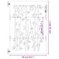 vidaXL Gartentor 85x125 cm Cortenstahl Bambus-Design vidaXL Gartentor 85x125 cm Cortenstahl Bambus-Design