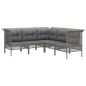 vidaXL 13-tlg. Garten-Lounge-Set mit Kissen Grau Poly Rattan vidaXL 13-tlg. Garten-Lounge-Set mit Kissen Grau Poly Rattan