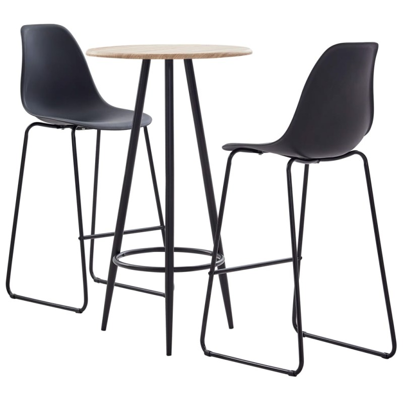 3-tlg. Bar-Set Kunststoff Schwarz 3-tlg. Bar-Set Kunststoff Schwarz