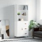 vidaXL Highboard Weiß 69,5x34x180 cm Holzwerkstoff vidaXL Highboard Weiß 69,5x34x180 cm Holzwerkstoff