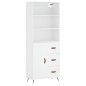 vidaXL Highboard Weiß 69,5x34x180 cm Holzwerkstoff vidaXL Highboard Weiß 69,5x34x180 cm Holzwerkstoff
