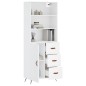 vidaXL Highboard Weiß 69,5x34x180 cm Holzwerkstoff vidaXL Highboard Weiß 69,5x34x180 cm Holzwerkstoff