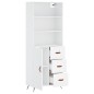 vidaXL Highboard Weiß 69,5x34x180 cm Holzwerkstoff vidaXL Highboard Weiß 69,5x34x180 cm Holzwerkstoff
