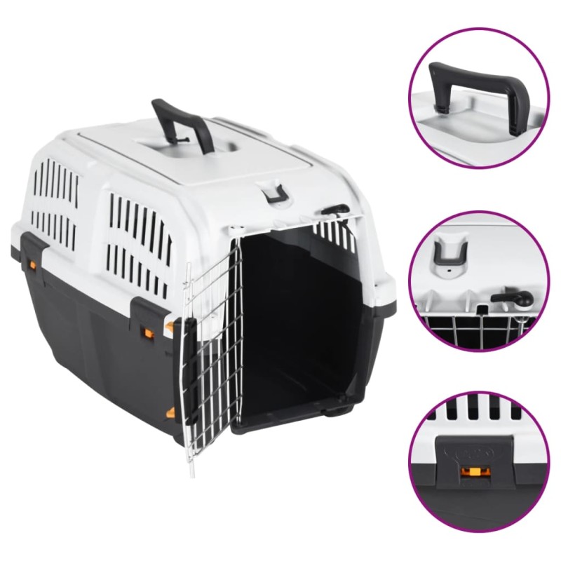vidaXL Transportbox für Haustiere Metalltür 48x31,5x31 cm Polypropylen vidaXL Transportbox für Haustiere Metalltür 48x31,5x31 cm Polypropylen